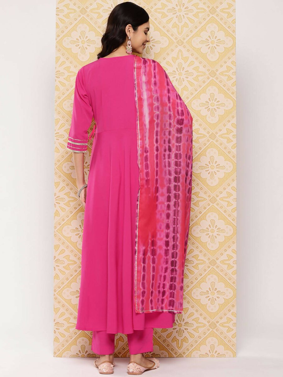 Ahalyaa Women's Traditional wear Kurta Set - Pink | Swadesiicart