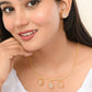 VOJ One Gram Gold-Polished Stone Studded Necklace and Earrings Set - Swadesiicart