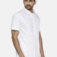 Ramraj Cotton Linen Mens Half Sleeve White Shirt Plus Size - Cotton Linen | Swadesiicart