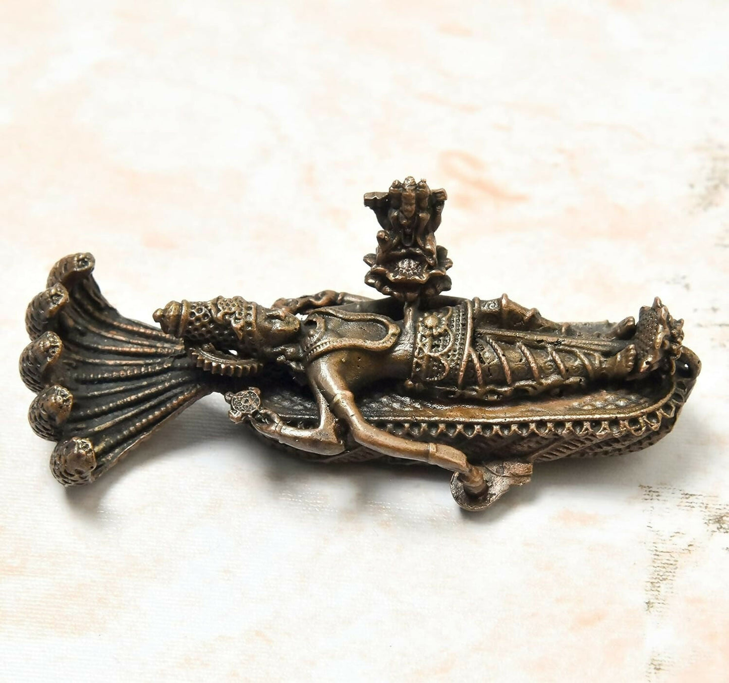 Copper Idols India - By Bhimonee Decor Handmade Ranganatha Swamy Idol - Swadesiicart