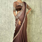 Brown Silk Plain Saree with Blouse Piece - Purvi