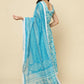 Designer Stylish Skyblue Cotton Blend Stitched Suit With Dupatta - Tanisha | Swadesiicart