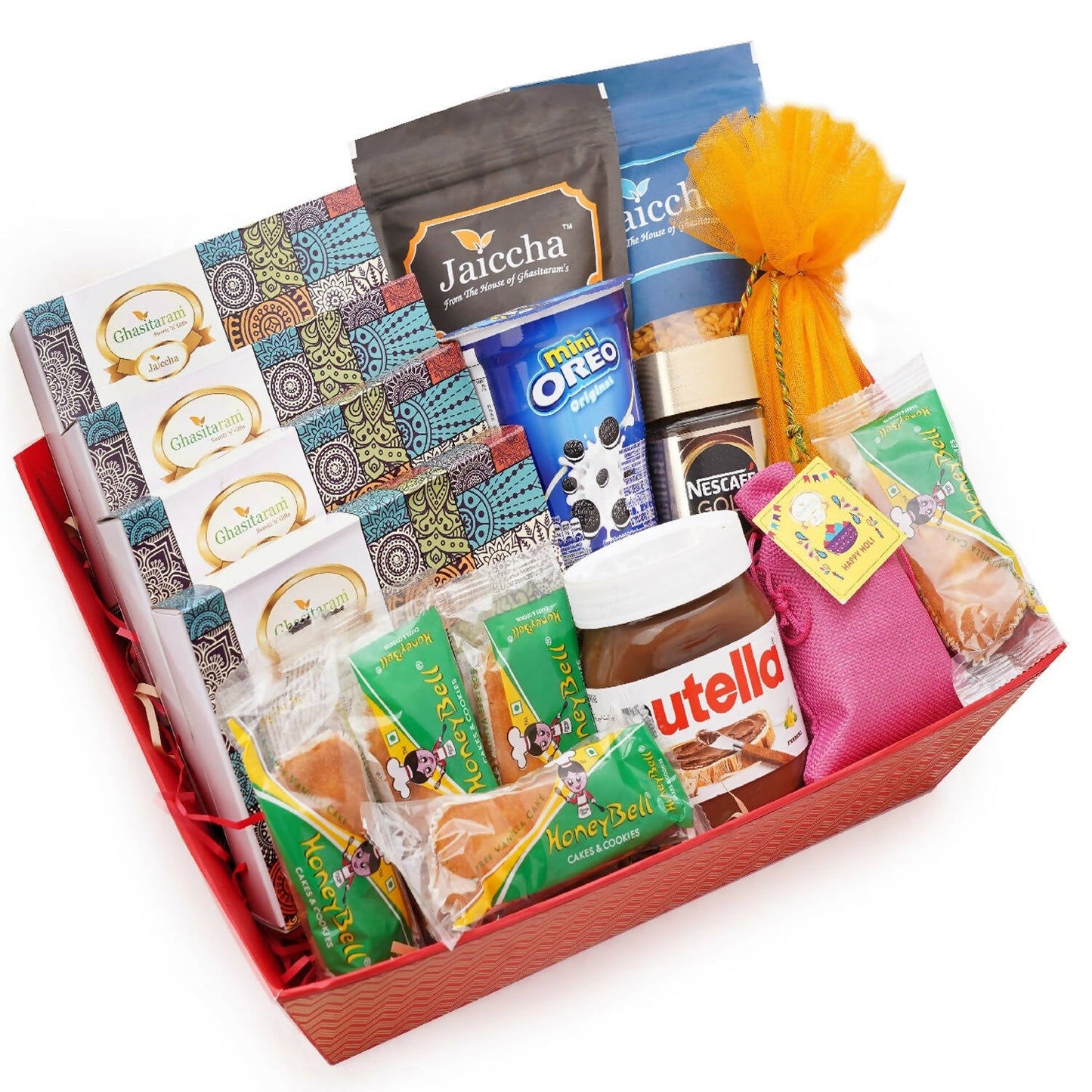 Ghasitaram Pink Hamper Basket of Goodies - Altcheeni