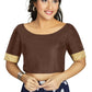 Aastha Fashion Women's Coffee Art Silk Designer Traditional Readymade Blouse
