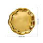 Spillbox Gold-Toned Brass Zig Zag Round Thali Round Pooja Essential | Swadesiicart