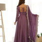 Joban Fashion Purple Kurta Set Chanderi Sequence Embroidery Work - Swadesiicart