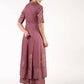 Aniyah Rayon Block Print Flared Anarkali Kurta Dusty Pink (AN-157K)