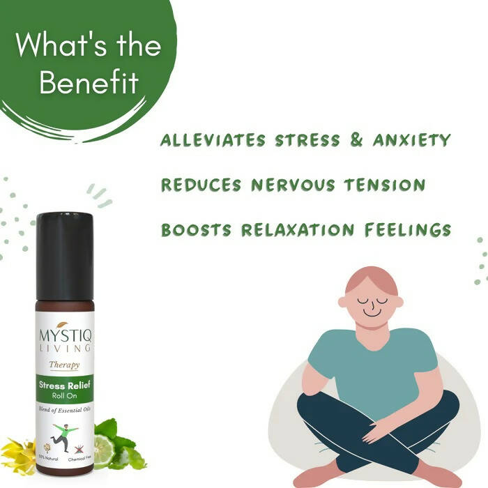 Mystiq Living Therapy Stress Relief Roll On - Swadesiicart