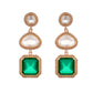 Nuyug Emerald Drop Anti Tarnish Sparkle Earrings | Swadesiicart