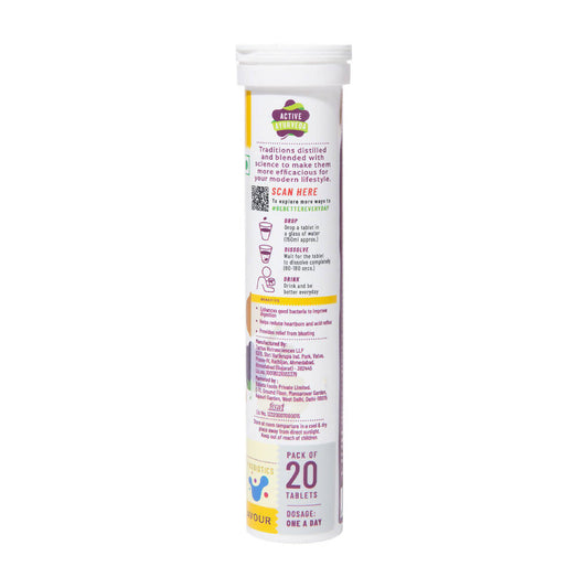 Panchamrit Gut Health Effervescent Tablets-Zest Lemon Flavor - Swadesiicart
