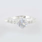 VOJ white CZ-detail Stainless Steel Cubic Zirconia Silver Plated Adjustable Finger Ring | Swadesiicart