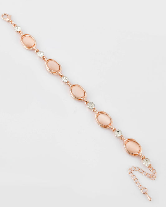 VOJ Stainless Steel Pearl Gold-Polished Bracelet - Swadesiicart