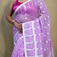 Exclusive Collection Beautiful Purple Jaal Jamdani Saree - Swadesiicart
