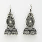 NVR Women's Silver-Plated Choke Oxidized Necklace with Jhumka Earrings - Swadesiicart