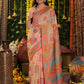 Shree Shyam Fashion Linen Cotton Off White Saree