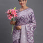 Shree Shyam Fashion Linen Cotton Violet Saree