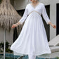 The52 White Women's Gorgeous Embroidered Chanderi Fabric Straight Kurta, Pant and Dupatta Set - Swadesiicart