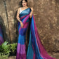 Exclusive Collection Beautiful Multi Pure Cotton Woven Handloom Saree With Running Blouse Piece - Swadesiicart