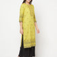 Aniyah Rayon Digital Screen Print Parrot Green Straight Kurta - Swadesiicart