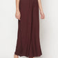 Aniyah Rayon Flared Slip-On Coffee Color Palazzo