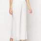 Indian Clothing Aniyah Rayon Flared Slip-On White Palazzo