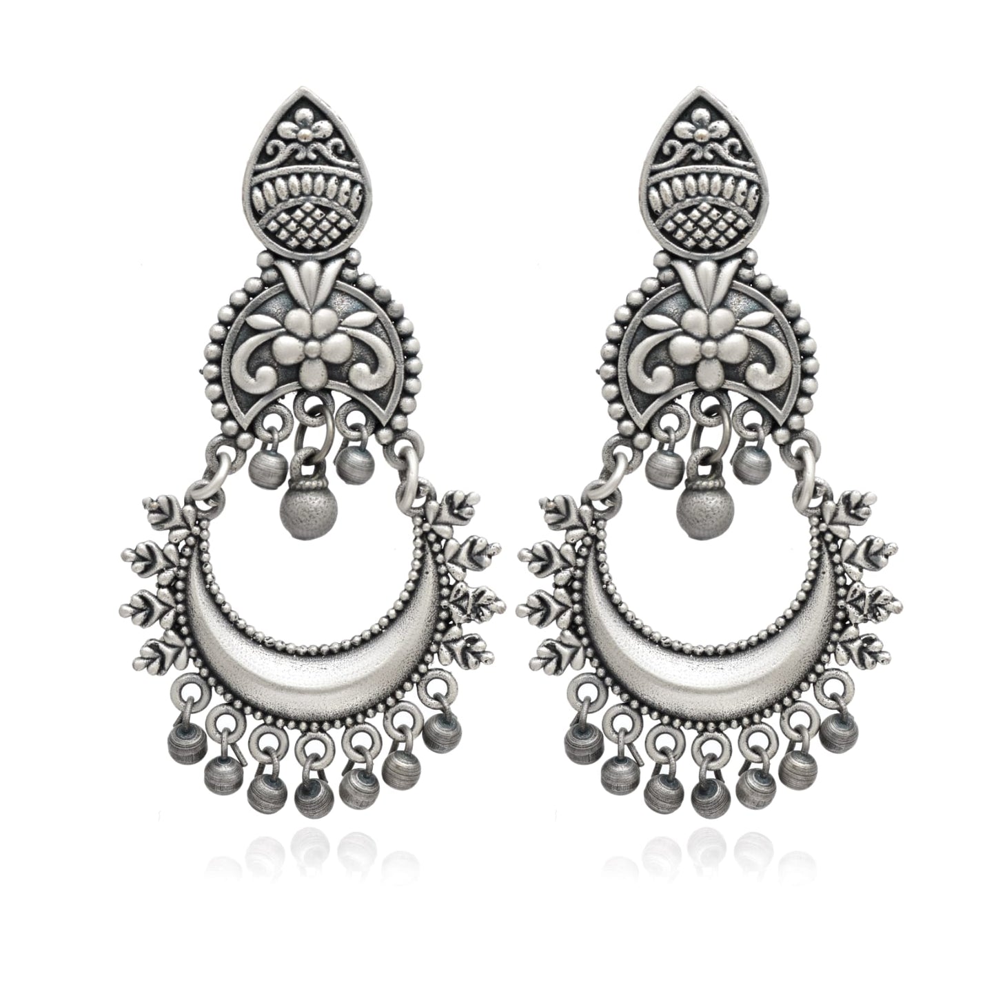 New Stylish Oxidized Gold-Polished Gold Drop Earrings for Womens by House of Ree | Swadesiicart