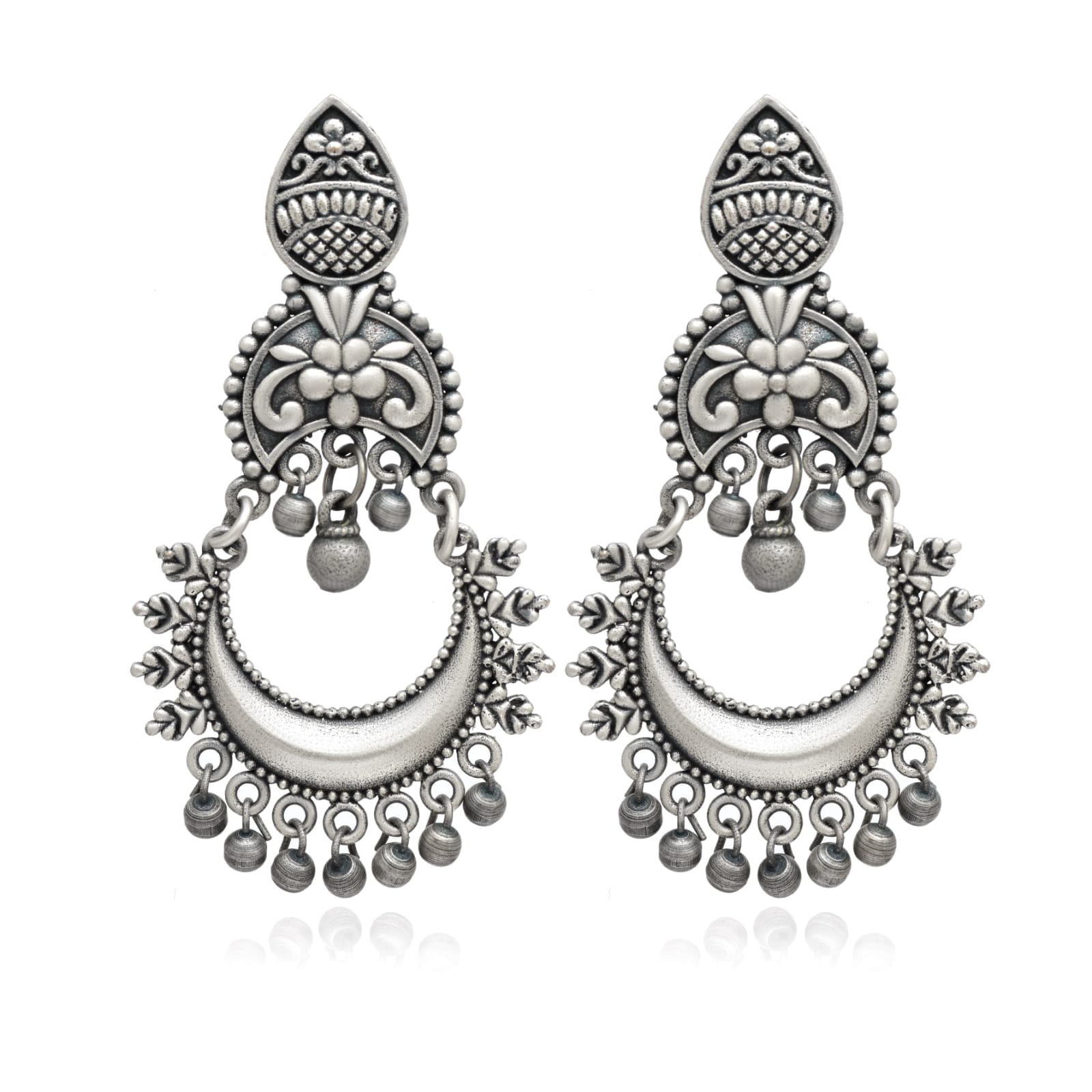New Stylish Oxidized Gold-Polished Gold Drop Earrings for Womens by House of Ree | Swadesiicart