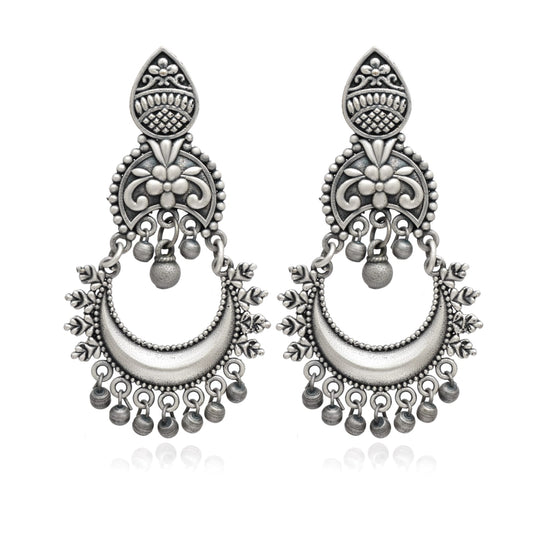 New Stylish Oxidized Gold-Polished Gold Drop Earrings for Womens by House of Ree | Swadesiicart