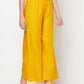 Aniyah Mustard Color Rayon Flared Slip-On Palazzo