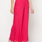 Aniyah Fuchsia Color Rayon Flared Slip-On Palazzo
