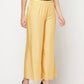 Aniyah Rayon Flared Slip-On Golden-Beige Palazzo