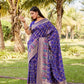 Anaita Violet Woven Design Pure Gharchola Bandhej Silk Saree With Blouse