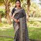 Anaita Black Woven Design Pure Gharchola Bandhej Silk Saree With Blouse