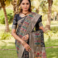 Anaita Black Woven Design Pure Gharchola Bandhej Silk Saree With Blouse