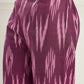 InWeave Women's Wine Ikkat Print V Neck Kurta Pant Set - Swadesiicart