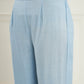InWeave Women's Pastel Blue Solid V Neck Kurta Pant Set - Swadesiicart
