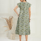 InWeave Women's Sage Green Paisley Print A Line Dress - Swadesiicart