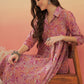 InWeave Women's Pink Coral Floral Print Flared Dress - Swadesiicart