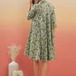 InWeave Women's Sage Green Paisley Print Flared Dress - Swadesiicart
