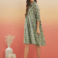 InWeave Women's Sage Green Paisley Print Flared Dress - Swadesiicart