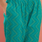 InWeave Women's Aqua S Print Alia Cut Gota Work Kurta Set - Swadesiicart