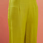 InWeave Women's Pear Green Solid Boho Full Sleeve Coord Set - Swadesiicart