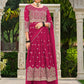 Anaita Red Faux Georgette Plazzo Suit With Embroidery & Sequins Work