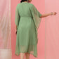 Juniper Womens Sagegreen Embroidered Kaftan | Swadesiicart