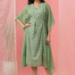 Juniper Womens Sagegreen Embroidered Kaftan | Swadesiicart