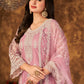 Anaita Pink Embroidered Net Plazzo Suit