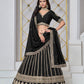 Anaita Black Embroidered Art Silk Designer Lehenga With Blouse