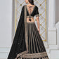 Anaita Black Embroidered Art Silk Designer Lehenga With Blouse