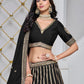 Anaita Black Embroidered Art Silk Designer Lehenga With Blouse