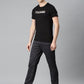 Alcis Men Typography Printed Anti Static Slim Fit Sports T-shirt